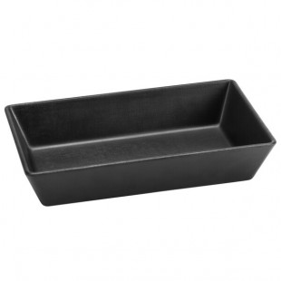Delfin from Steelite International DFBRC106LT010 Linen 1.3 Qt. Black Rectangular Melamine Bowl Delfin from Steelite International DFBRC106LT010 Linen 1.3 Qt. Black Rectangular Melamine Bowl