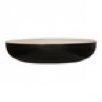 Cal-Mil Sophie 100 oz. Ivory and Black Round Two-Tone Melamine Pasta Bowl - 6/Case