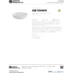 American Metalcraft Ani 104 oz. White Round Melamine Serving Bowl - 6/Case American Metalcraft Ani 104 oz. White Round Melamine Serving Bowl - 6/Case