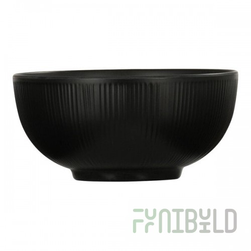 Cal-Mil Nomi 24 oz. Black Round Melamine Bowl - 6/Case