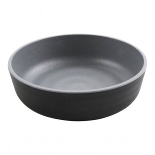 GET Roca Matte 24 oz. Black Melamine Low Street Bowl - 12/Case GET Roca Matte 24 oz. Black Melamine Low Street Bowl - 12/Case