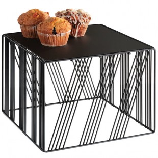 Cal-Mil 432-9-13 Portland Black Square Metal Riser - 12 Cal-Mil 432-9-13 Portland Black Square Metal Riser - 12
