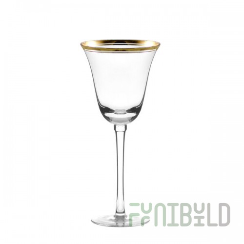 10 Strawberry Street Windsor 8 oz. Gold Band Red Wine Glass - 4/Pack