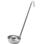 Choice 8 oz. One-Piece Stainless Steel Flat Bottom Ladle Choice 8 oz. One-Piece Stainless Steel Flat Bottom Ladle
