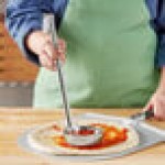 Choice 8 oz. One-Piece Stainless Steel Flat Bottom Ladle Choice 8 oz. One-Piece Stainless Steel Flat Bottom Ladle