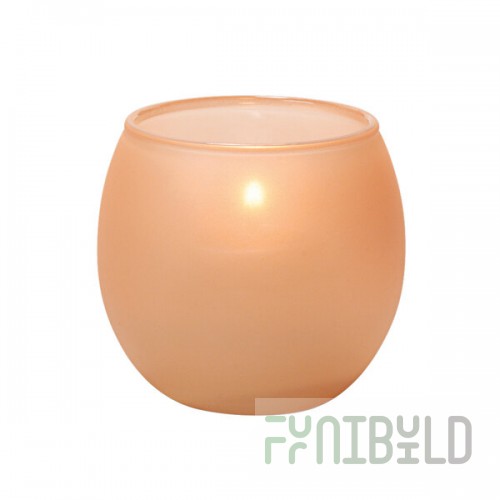 Hollowick 5119STC Small Terra Cotta Glass Bubble Tealight Lamp