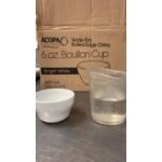Acopa 7.25 oz. Bright White Rolled Edge Stoneware Bouillon Cup - 36/Case Acopa 7.25 oz. Bright White Rolled Edge Stoneware Bouillon Cup - 36/Case