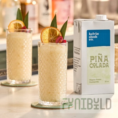 Kelvin Slush Co. Organic Frozen Pina Colada Cocktail Mix 32 fl. oz. - 6/Case