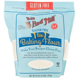 Bob's Red Mill 4 lb. Gluten-Free 1-to-1 Baking Flour - 4/Case Bob's Red Mill 4 lb. Gluten-Free 1-to-1 Baking Flour - 4/Case