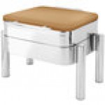 Eastern Tabletop 3974SRZ Jazz Swing 6 Qt. Bronze Coated Stainless Steel Square Chafer with Pillar'd Stand and Hinged Dome Cover Eastern Tabletop 3974SRZ Jazz Swing 6 Qt. Bronze Coated Stainless Steel Square Chafer with Pillar'd Stand and Hinged Dome Cover