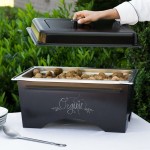 Sterno Full Size ChalkBoard Fold-Away WindGuard Chafer with Black Matte Finish, Full Size Pan, and Lid Sterno Full Size ChalkBoard Fold-Away WindGuard Chafer with Black Matte Finish, Full Size Pan, and Lid
