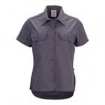Mercer Culinary Metro Edge Women's Navy Blue Short Sleeve Brewer / Work Shirt - 2XL Mercer Culinary Metro Edge Women's Navy Blue Short Sleeve Brewer / Work Shirt - 2XL