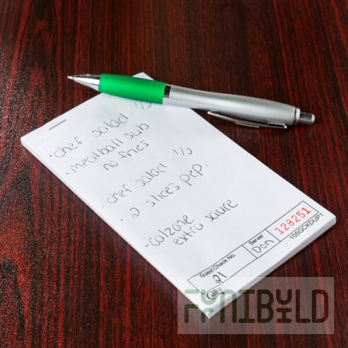 Choice 1 Part White Blank Guest Check with Carbon Sheet - 100/Case