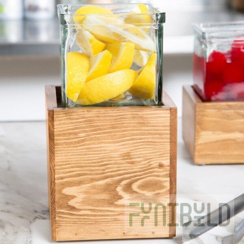 Cal-Mil 3427-5-99 Madera Rustic Pine Riser with Jar - 4 1/4