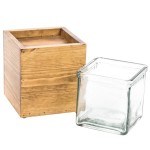 Cal-Mil 3427-5-99 Madera Rustic Pine Riser with Jar - 4 1/4