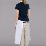 Chef Revival White Cotton Customizable Bib Apron with Pen Pocket - 36