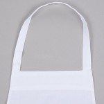 Chef Revival White Cotton Customizable Bib Apron with Pen Pocket - 36