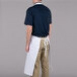 Chef Revival White Cotton Customizable Bib Apron with Pen Pocket - 36