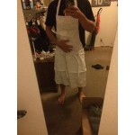Chef Revival White Cotton Customizable Bib Apron with Pen Pocket - 36