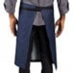 Uncommon Chef 3107 Indigo Customizable 100% Cotton Denim Underground Bistro Apron with Black Webbing and 3 Pockets - 24 Uncommon Chef 3107 Indigo Customizable 100% Cotton Denim Underground Bistro Apron with Black Webbing and 3 Pockets - 24