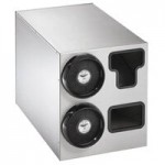 Vollrath 58821-A Stainless Steel 1-Slot 8 - 44 oz. Countertop Cup Dispenser Cabinet