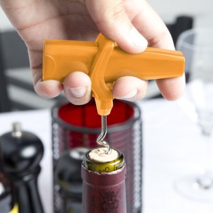Franmara 3010-43 Traveler's Orange Customizable Plastic Corkscrew and Bottle Opener