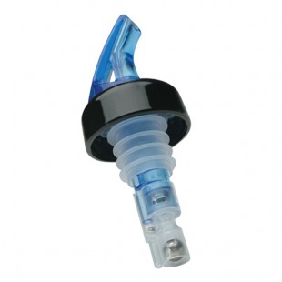Precision Pours 100 BL C 1 oz. Ocean Blue Measured Liquor Pourer with Collar - 12/Pack Precision Pours 100 BL C 1 oz. Ocean Blue Measured Liquor Pourer with Collar - 12/Pack