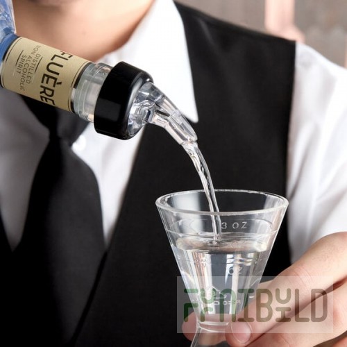Acopa 1.5 oz. 3-Ball Measured Liquor Pourer with Collar - 12/Case
