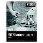 Weston 83-3030-W Stainless Steel China Cap Strainer and Pestle Set