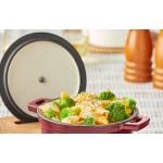 Valor 16 oz. Merlot Enameled Mini Cast Iron Pot with Cover Valor 16 oz. Merlot Enameled Mini Cast Iron Pot with Cover