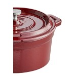 Valor 16 oz. Merlot Enameled Mini Cast Iron Pot with Cover Valor 16 oz. Merlot Enameled Mini Cast Iron Pot with Cover