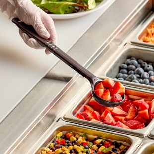 Carlisle 395801 Measure Misers 1.5 oz. Reddish Brown Acetal Long Handle Portion Spoon