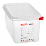Araven 03027 1/4 Size Translucent Polypropylene Food Pan with Airtight Lid - 4 Araven 03027 1/4 Size Translucent Polypropylene Food Pan with Airtight Lid - 4