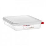 Araven 03027 1/4 Size Translucent Polypropylene Food Pan with Airtight Lid - 4 Araven 03027 1/4 Size Translucent Polypropylene Food Pan with Airtight Lid - 4