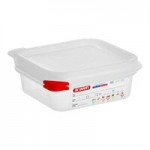 Araven 03027 1/4 Size Translucent Polypropylene Food Pan with Airtight Lid - 4 Araven 03027 1/4 Size Translucent Polypropylene Food Pan with Airtight Lid - 4