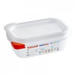 Araven 03027 1/4 Size Translucent Polypropylene Food Pan with Airtight Lid - 4 Araven 03027 1/4 Size Translucent Polypropylene Food Pan with Airtight Lid - 4