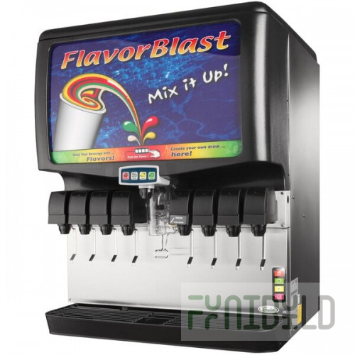 Cornelius 621055181 Enduro 250 Flavor Blast Countertop Ice / Beverage Dispenser with 8 UFB-1 Sanitary Lever Valves