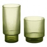 Acopa Lore Blue Rocks / Old Fashioned and Highball Glass Set - 24/Case