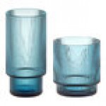 Acopa Lore Blue Rocks / Old Fashioned and Highball Glass Set - 24/Case