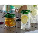 Acopa Tropic 16 oz. Cooler Glass with Green Rim - 12/Case Acopa Tropic 16 oz. Cooler Glass with Green Rim - 12/Case
