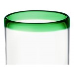 Acopa Tropic 16 oz. Cooler Glass with Green Rim - 12/Case Acopa Tropic 16 oz. Cooler Glass with Green Rim - 12/Case