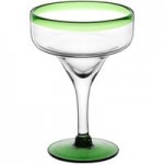 Acopa Tropic 16 oz. Cooler Glass with Green Rim - 12/Case Acopa Tropic 16 oz. Cooler Glass with Green Rim - 12/Case