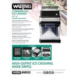 Waring WIC50 5 lb. Commercial Countertop Ice Crusher - 120V, 110W Waring WIC50 5 lb. Commercial Countertop Ice Crusher - 120V, 110W