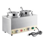Carnival King RWLL35DBL Double 3.5 Qt. Warmer with Inset Pots, Lids, and Ladles - 120V, 1100W Carnival King RWLL35DBL Double 3.5 Qt. Warmer with Inset Pots, Lids, and Ladles - 120V, 1100W
