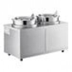 Carnival King RWLL35DBL Double 3.5 Qt. Warmer with Inset Pots, Lids, and Ladles - 120V, 1100W Carnival King RWLL35DBL Double 3.5 Qt. Warmer with Inset Pots, Lids, and Ladles - 120V, 1100W