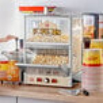 Carnival King NCM560R 10-15 lb. Nacho Chip, Popcorn, Peanut Warmer / Merchandiser with Forced Air - 120V, 560W Carnival King NCM560R 10-15 lb. Nacho Chip, Popcorn, Peanut Warmer / Merchandiser with Forced Air - 120V, 560W