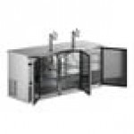 Avantco Stainless Steel Kegerator / Beer Dispenser with 2 Triple Tap Towers - (3) 1/2 Keg Capacity