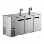 Avantco Stainless Steel Kegerator / Beer Dispenser with 2 Triple Tap Towers - (3) 1/2 Keg Capacity