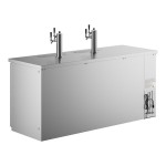 Avantco Stainless Steel Kegerator / Beer Dispenser with 2 Triple Tap Towers - (3) 1/2 Keg Capacity
