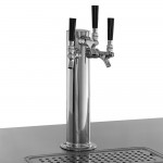 Avantco Stainless Steel Kegerator / Beer Dispenser with 2 Triple Tap Towers - (3) 1/2 Keg Capacity